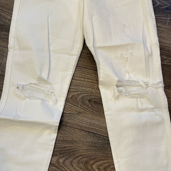 7 for all mankind white high waist cropped straight exposed button fly size 27 - Picture 3 of 3
